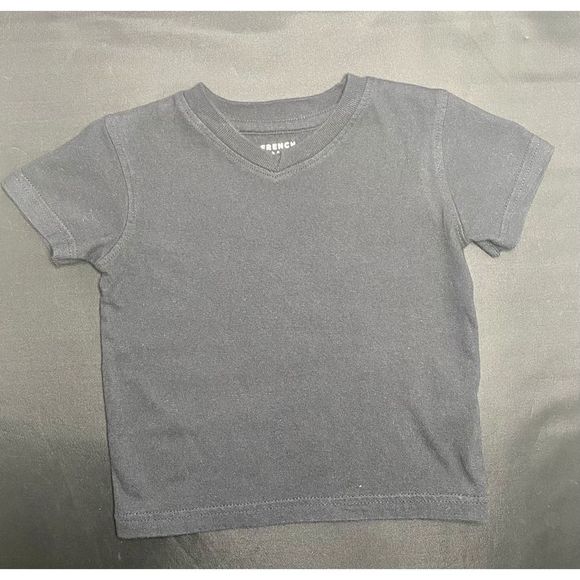 Toddler Baby Boy French Toast V Neck T-Shirt Black 2T - Picture 1 of 8